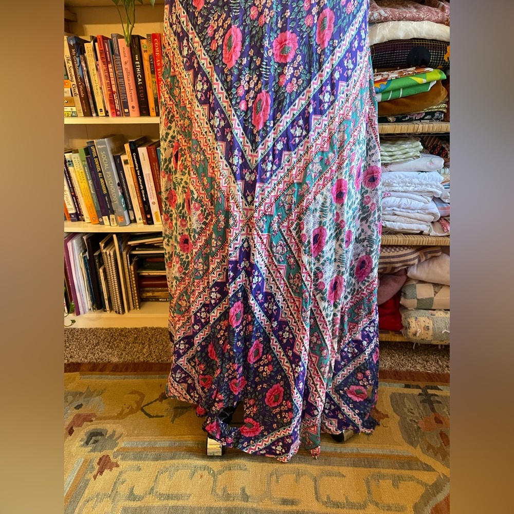 Vintage 70s India Cotton Maxi Dress - Picture 5 of 10